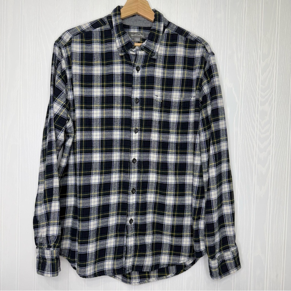 Eddie Bauer flannel long sleeve plaid shirt size XL